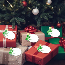 Wavy tree gift labels
