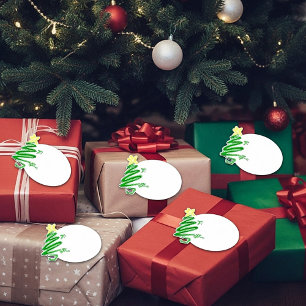 Wavy tree gift labels