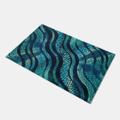 Wavy Tribal Ethnic Boho Patroon Deurmat (Schuin)