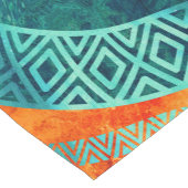 Wavy Tribal Ethnic Boho Patroon Korte Tafelloper (Hoek)