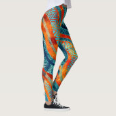 Wavy Tribal Ethnic Boho Patroon Leggings (Rechts)