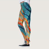 Wavy Tribal Ethnic Boho Patroon Leggings (Links)