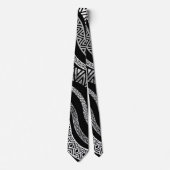 Wavy Tribal Ethnic Boho Patroon Stropdas (Voorkant)