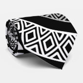 Wavy Tribal Ethnic Boho Patroon Stropdas (Opgerold)