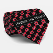 Wavy Trinidad and Tobago Flag Pattern  Stropdas (Opgerold)