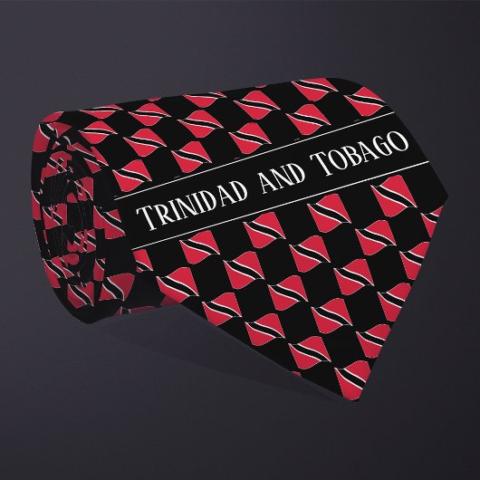Wavy Trinidad and Tobago Flag Pattern  Stropdas