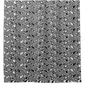 Wavy Trippy Optical Illusion Ying Yang Pattern Douchegordijn (Voorkant)