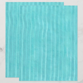 Wavy Turquoise en Blauwgroen Wavy Lines Scrapbook 
