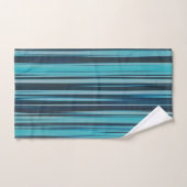 Wavy Turquoise en Blue Stripes Bad Handdoek (Handdoek)