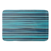 Wavy Turquoise en Blue Stripes Badmat (Voorkant)