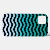Wavy Turquoise Stripes Case-Mate iPhone Case (Achterkant (horizontaal))