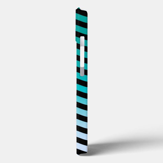 Wavy Turquoise Stripes Case-Mate iPhone Case (Achterkant / Links)