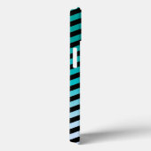 Wavy Turquoise Stripes Case-Mate iPhone Case (Achterkant / Rechts)