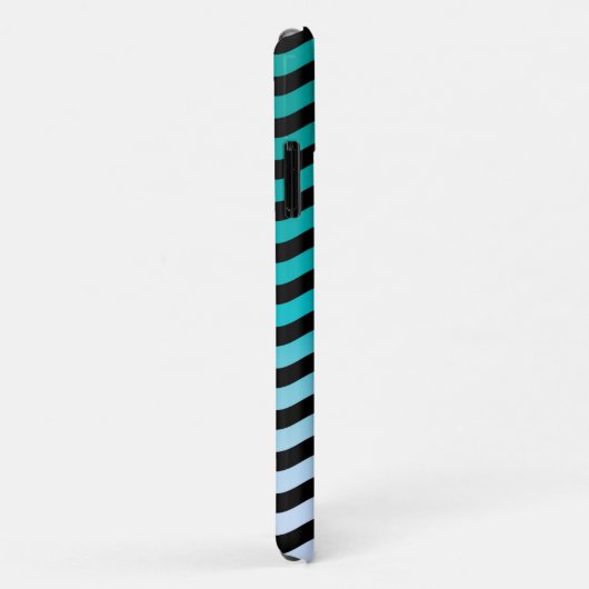 Wavy Turquoise Stripes Case-Mate iPhone Case (Achterkant/rechts)