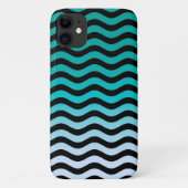 Wavy Turquoise Stripes Case-Mate iPhone Case (Achterkant)