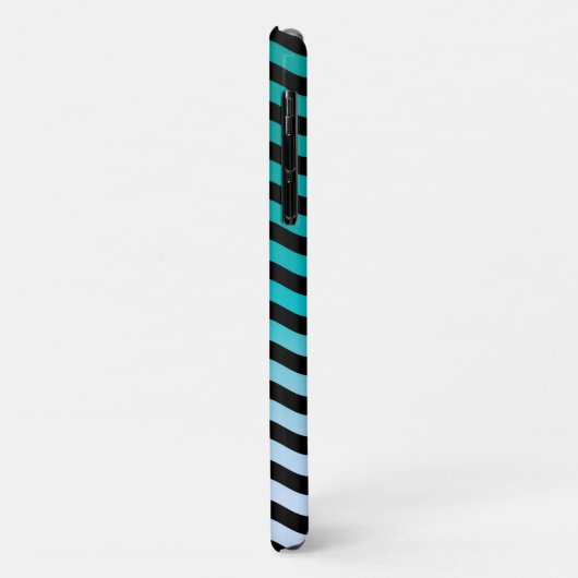 Wavy Turquoise Stripes Case-Mate iPhone Case (Achterkant/links)