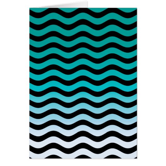 Wavy Turquoise Stripes Pattern (Voorkant)