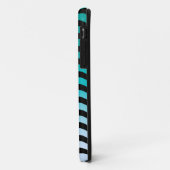 Wavy Turquoise Stripes Pattern Case-Mate iPhone Case (Achterkant/links)