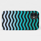 Wavy Turquoise Stripes Pattern Case-Mate iPhone Case (Achterkant (horizontaal))