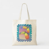 Wavy Two Toucans  Tote Bag (Achterkant)