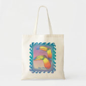 Wavy Two Toucans  Tote Bag (Voorkant)