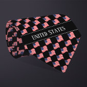 Wavy United States Flag Pattern Stropdas