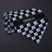 Wavy Uruguay Flag Pattern  Stropdas