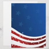 Wavy USA/SAD vlag, sterren, sochi spelletjes (Voorkant / Achterkant)