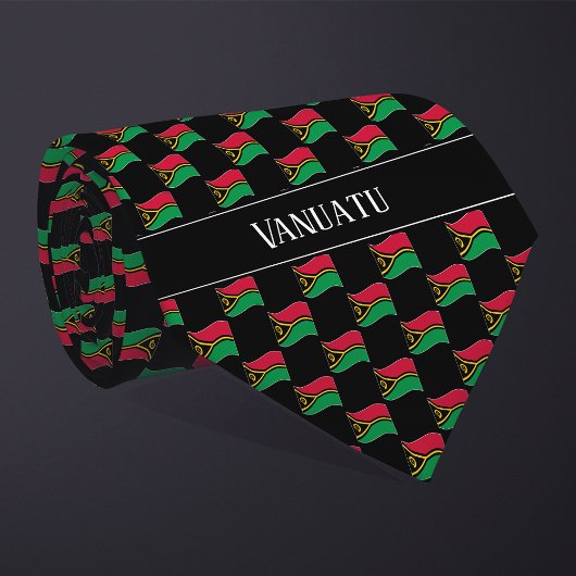 Wavy Vanuatu Flag Pattern  Stropdas