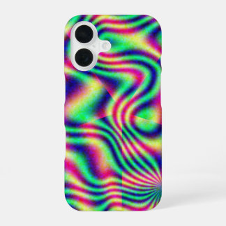Wavy Vaporwave Retro Glow iPhone 16 Hoesje