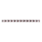 Wavy Vertical Stripes Red Black White en Grey Satijnen Lint (Voorkant)