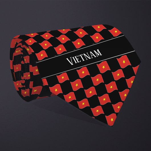Wavy Vietnam Flag Pattern  Stropdas