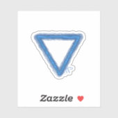 Wavy Water Element Alchemy Symbool Aangepast Sticker (Vel)