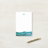 Wavy Waters Jesus Fish Post-it® Notes (Op bureau)