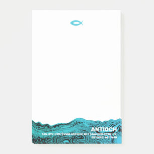 Wavy Waters Jesus Fish Post-it® Notes