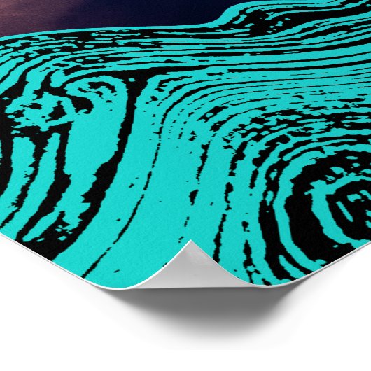 Wavy Waters Jesus Fish Poster (Hoek)