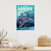 Wavy Waters Jesus Fish Poster (Keuken)