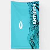 Wavy Waters Jesus Fish Spandoek (Verticaal)