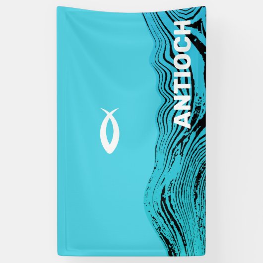 Wavy Waters Jesus Fish Spandoek (Verticaal)