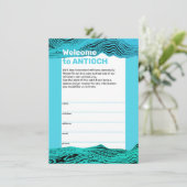 Wavy Waters Jesus Fish Visitor Kaart (Staand voorkant)