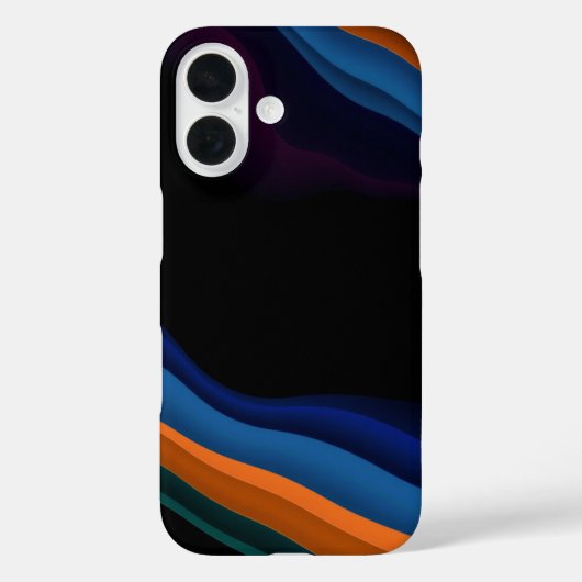 Wavy Waves: een minimalistisch Abstract Case-Mate iPhone Case (Achterkant)