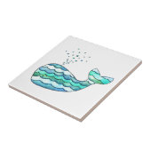 Wavy Whale Tegeltje (Zijkant)