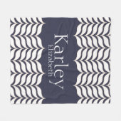 Wavy White Chevrons  gepersonaliseerd Fleece Deken (Voorkant (Horizontaal))