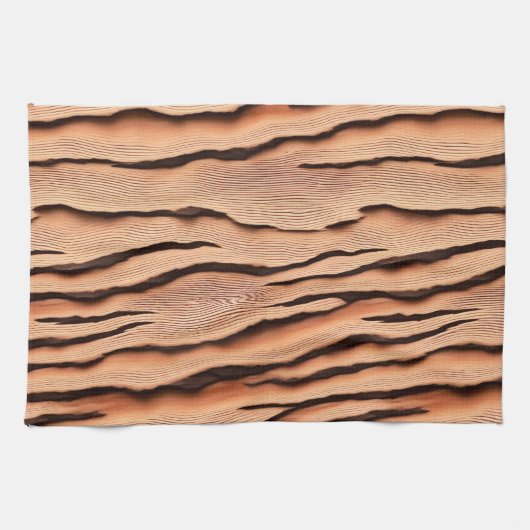 Wavy Wood‑Grain Pattern  Theedoek (Horizontaal)