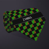 Wavy Zambia Flag Pattern  Stropdas