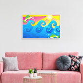 Wavy Zee Canvas Afdruk (Insitu (Woonkamer))