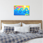 Wavy Zee Canvas Afdruk (Insitu (Slaapkamer))