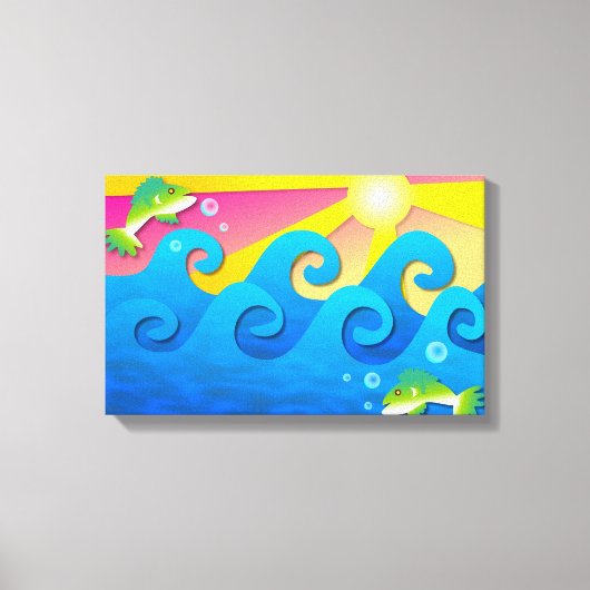 Wavy Zee Canvas Afdruk (Voorkant)