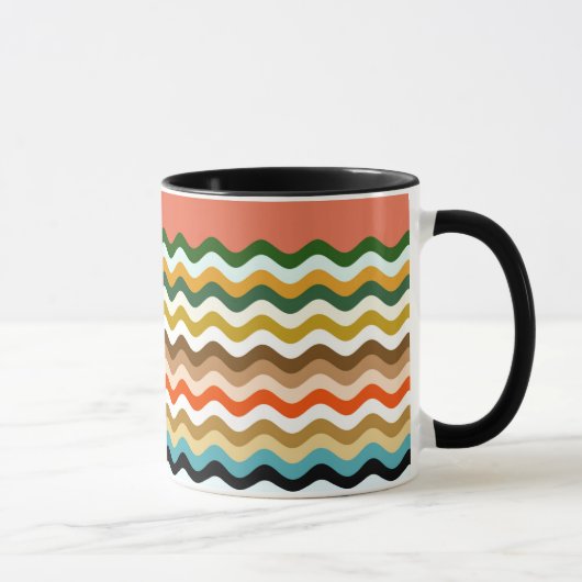 Wavy Zigzag Multicolor Pattern Mok (Rechts)