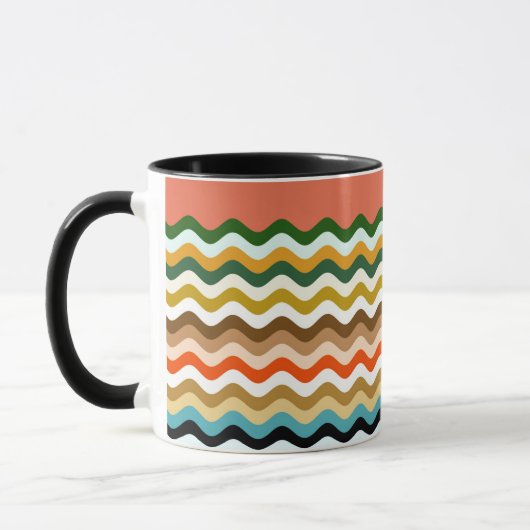Wavy Zigzag Multicolor Pattern Mok (Links)